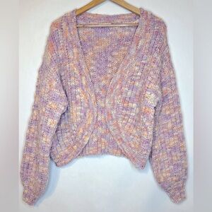 We:some Multicolor Knit Sweater CottageCore Pastel Fairy Cardigan Women’s Size L